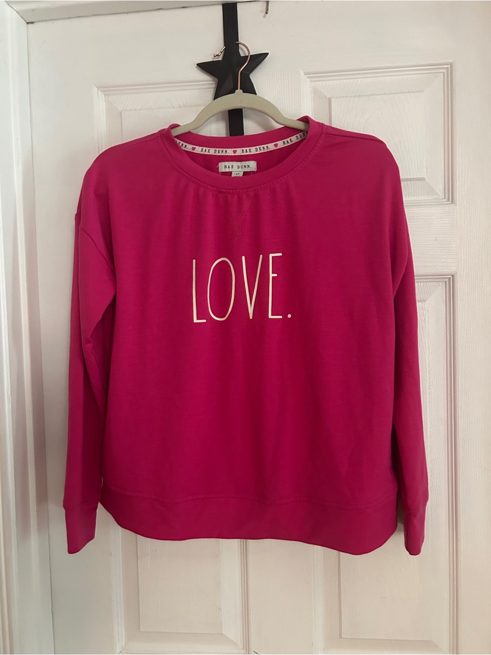 Rae Dunn Pink "LOVE." Crewneck Sweatshirt
